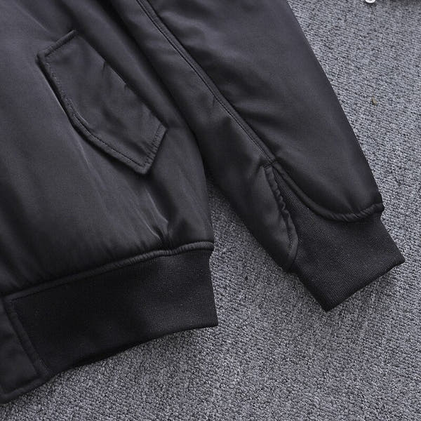 ESSENTIALS High Street Jackets Letter Print Winter Warm Zipper Jacket