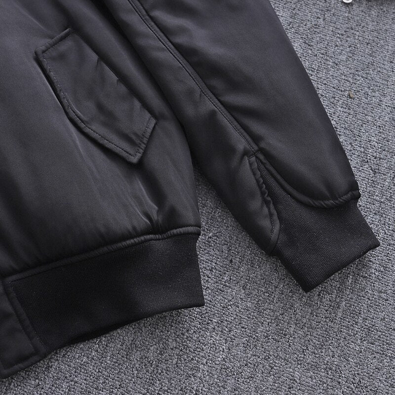 ESSENTIALS High Street Jackets Letter Print Winter Warm Zipper Jacket