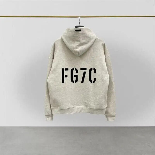 Essentials Oversized Hoodies FG7C Flocking Logo Sweatshirts Hip Hop Wo